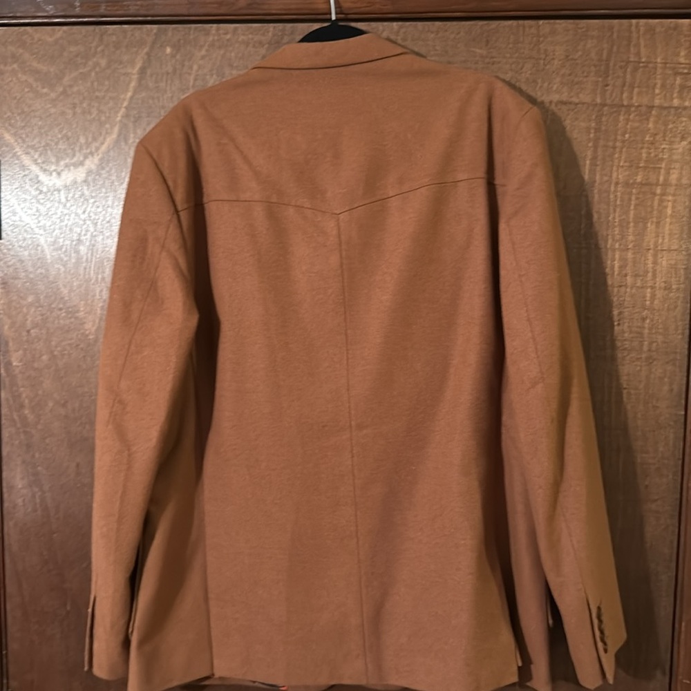 Mens 46R 38x32 brown textured pouch pocket suit - Picture 4 of 4